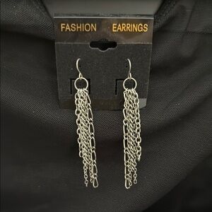 Silver Chain Dangle Earrings